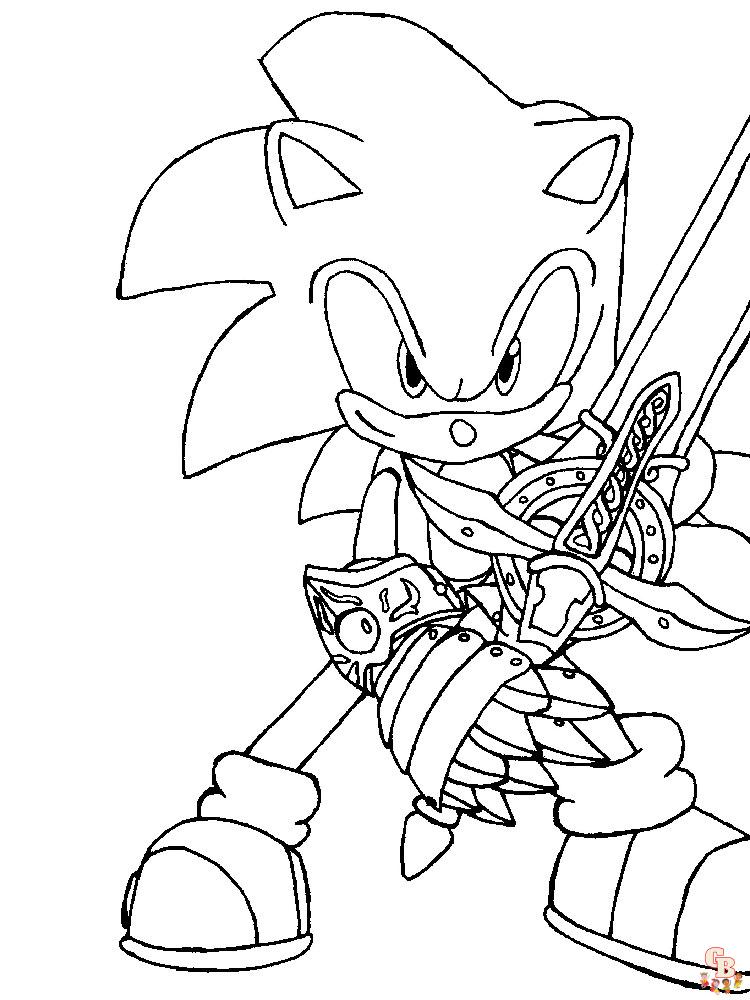 Coloriage Shadow Sonic