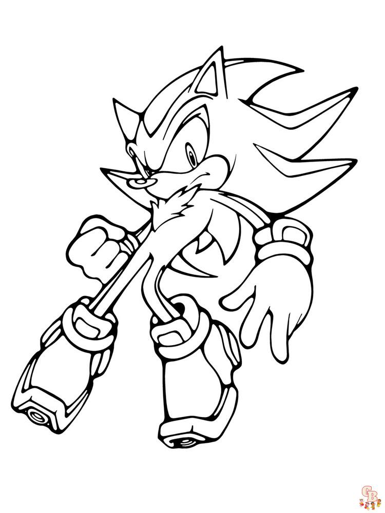 Coloriage Shadow Sonic