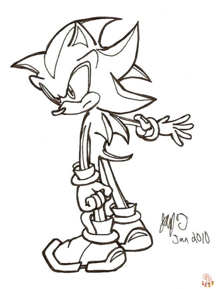 Coloriage Shadow Sonic