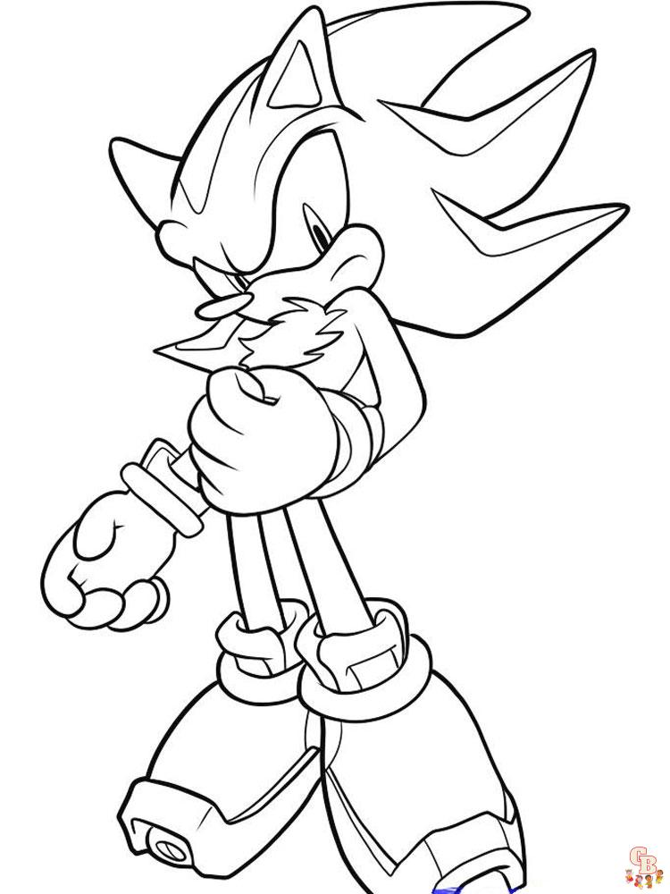 Coloriage Shadow Sonic