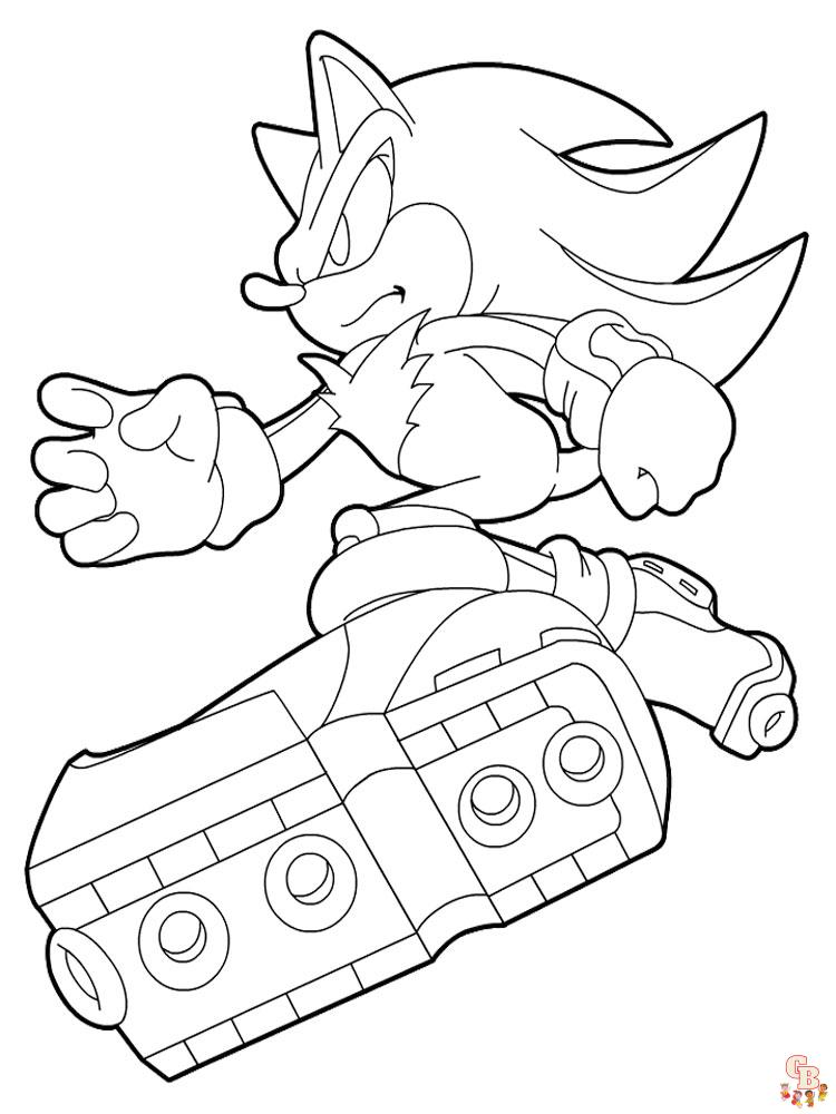 Coloriage Shadow Sonic