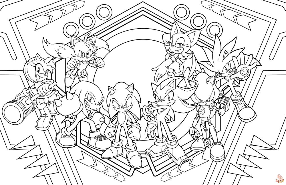 Coloriage Sonic and Friends