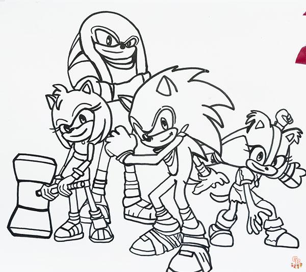 Coloriage Sonic and Friends