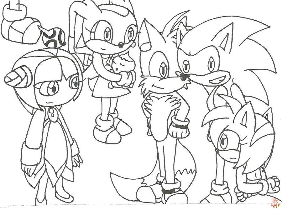 Coloriage Sonic and Friends