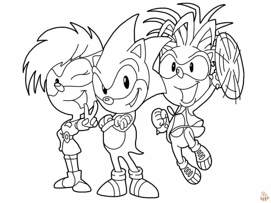 Coloriage Sonic and Friends