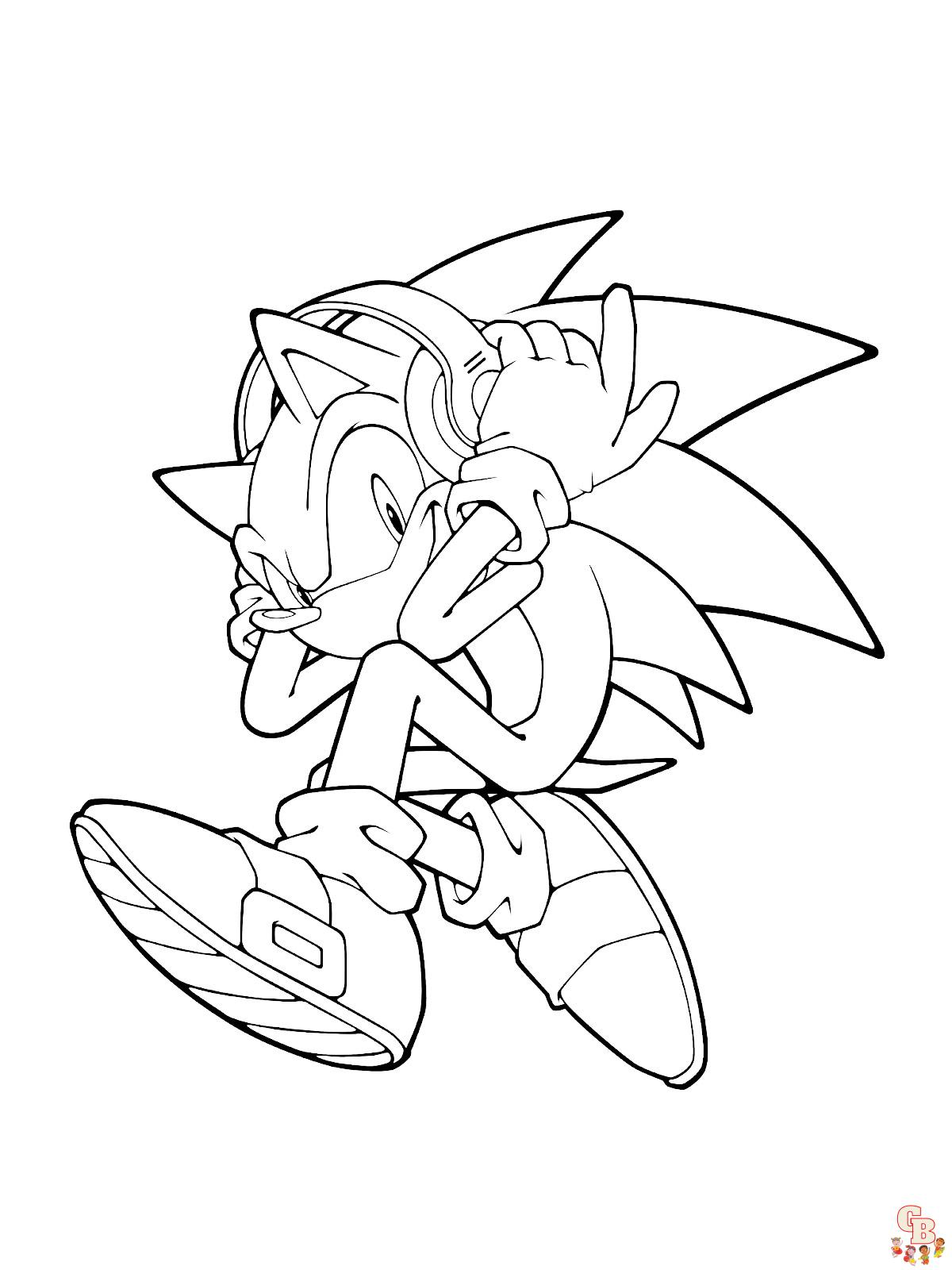 Coloriage Super Sonic