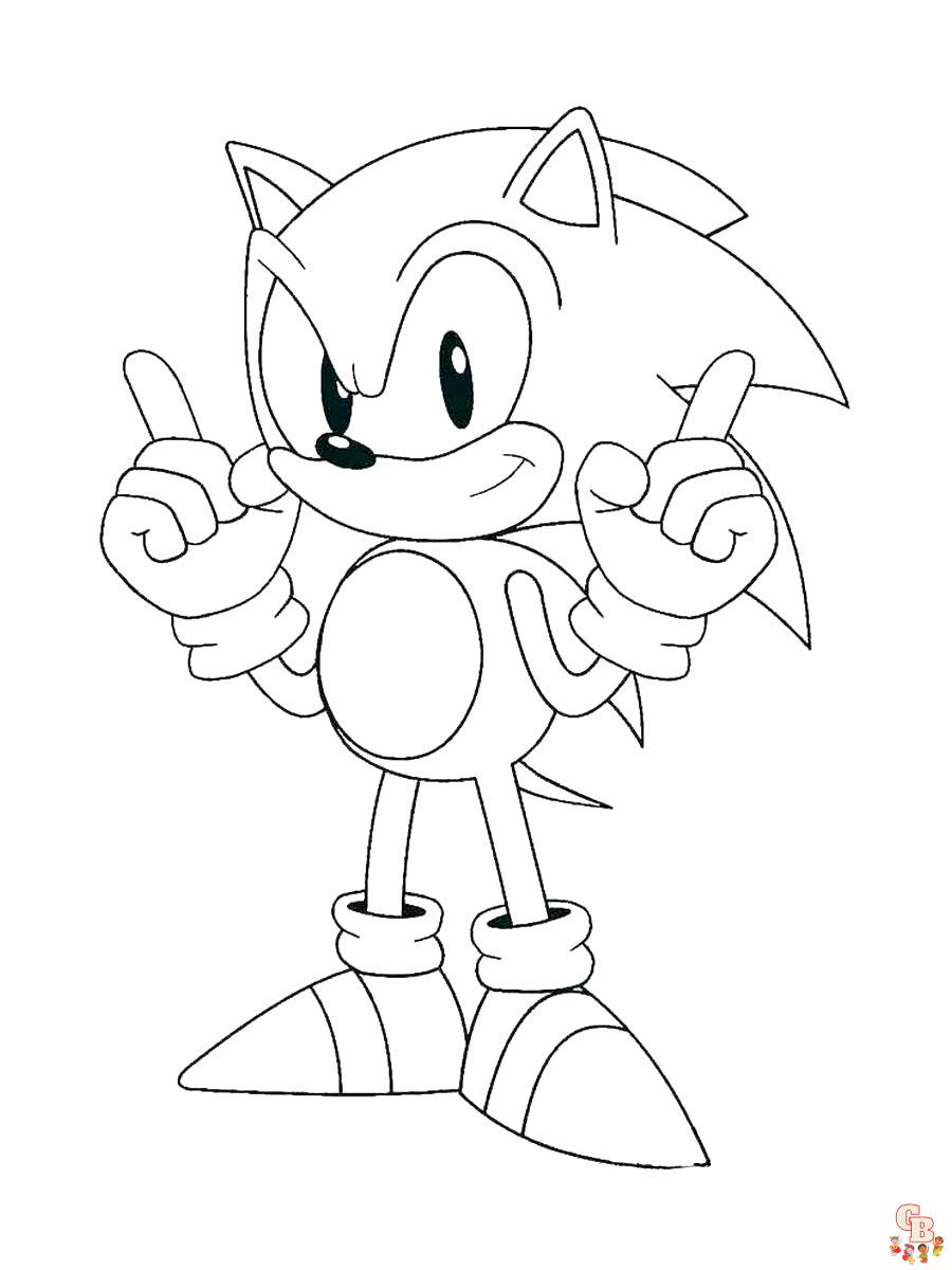 Coloriage Super Sonic