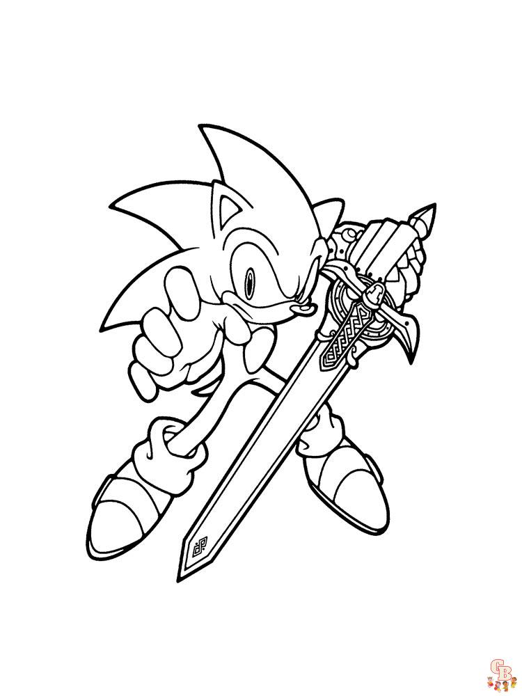 Coloriage Super Sonic