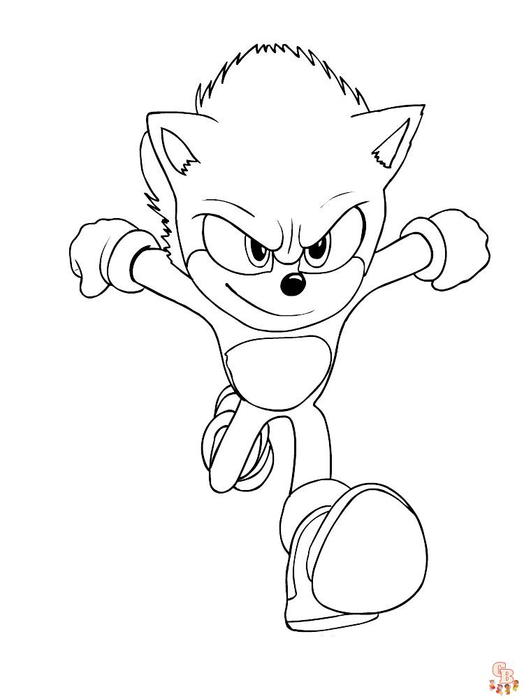 Coloriage Super Sonic