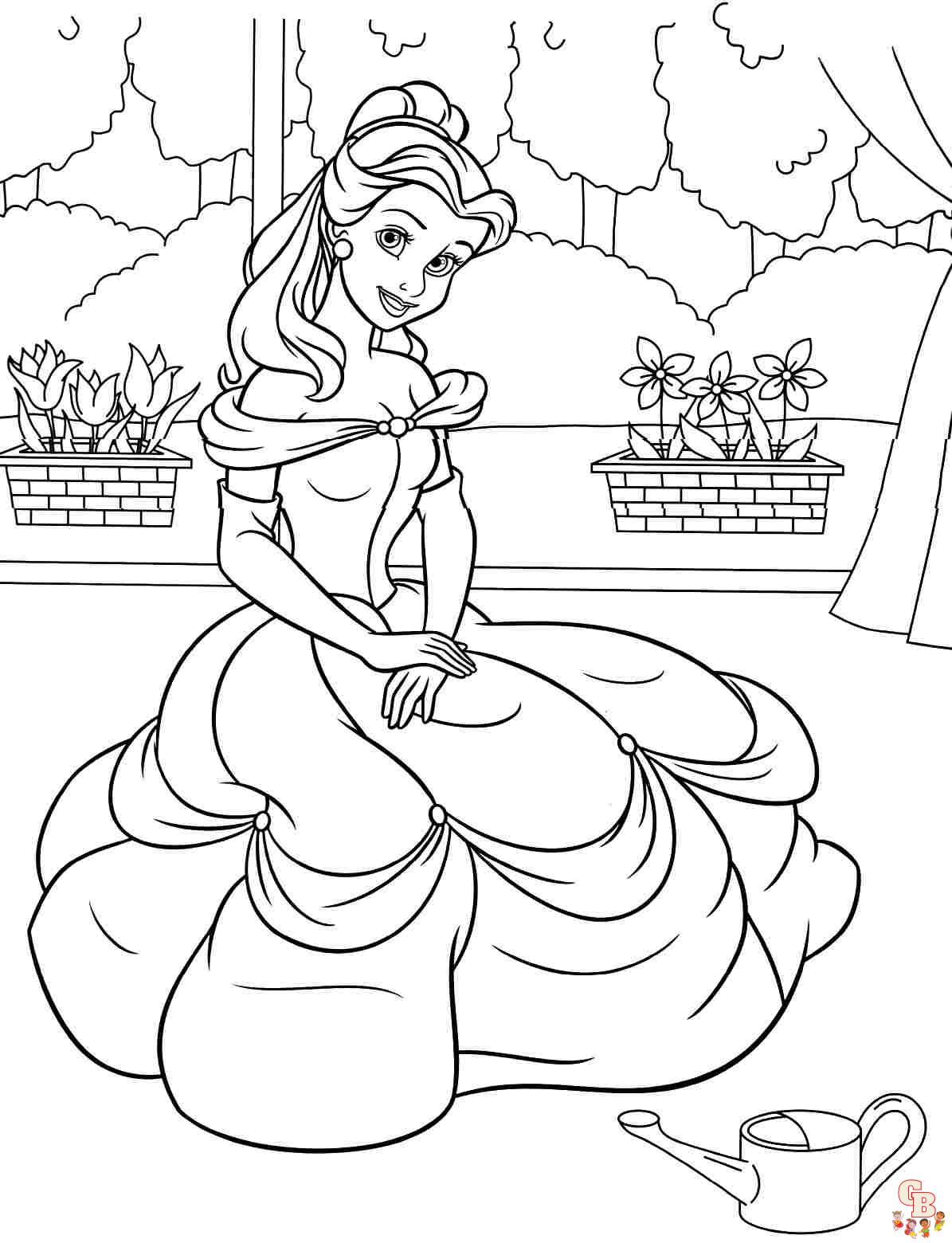 coloriage belle