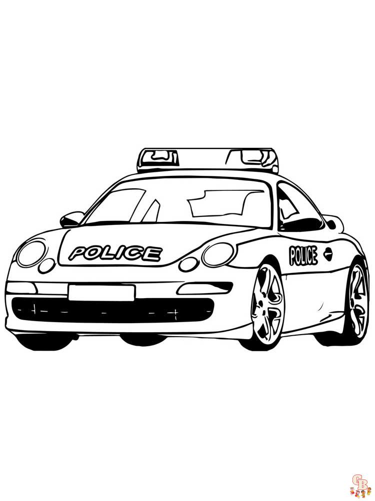 coloriage de voiture de police