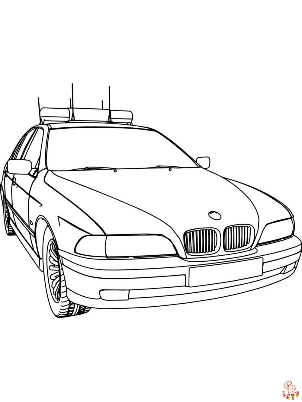 coloriage de voiture de police