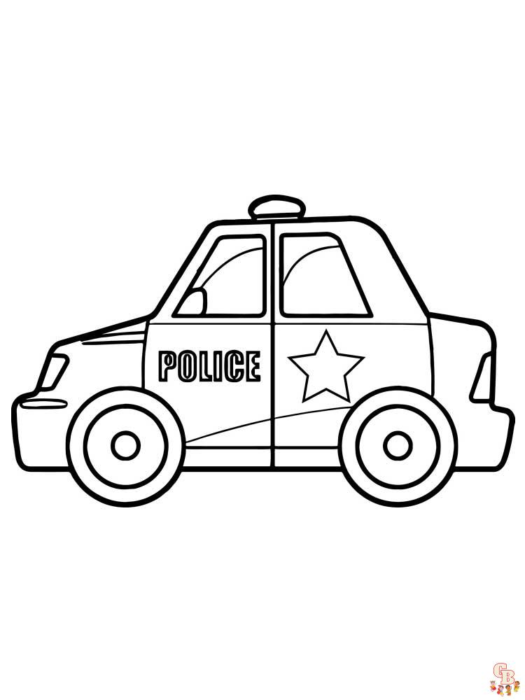 coloriage de voiture de police