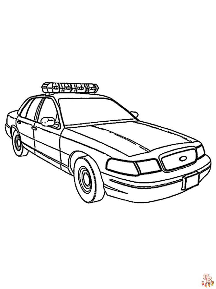 coloriage de voiture de police