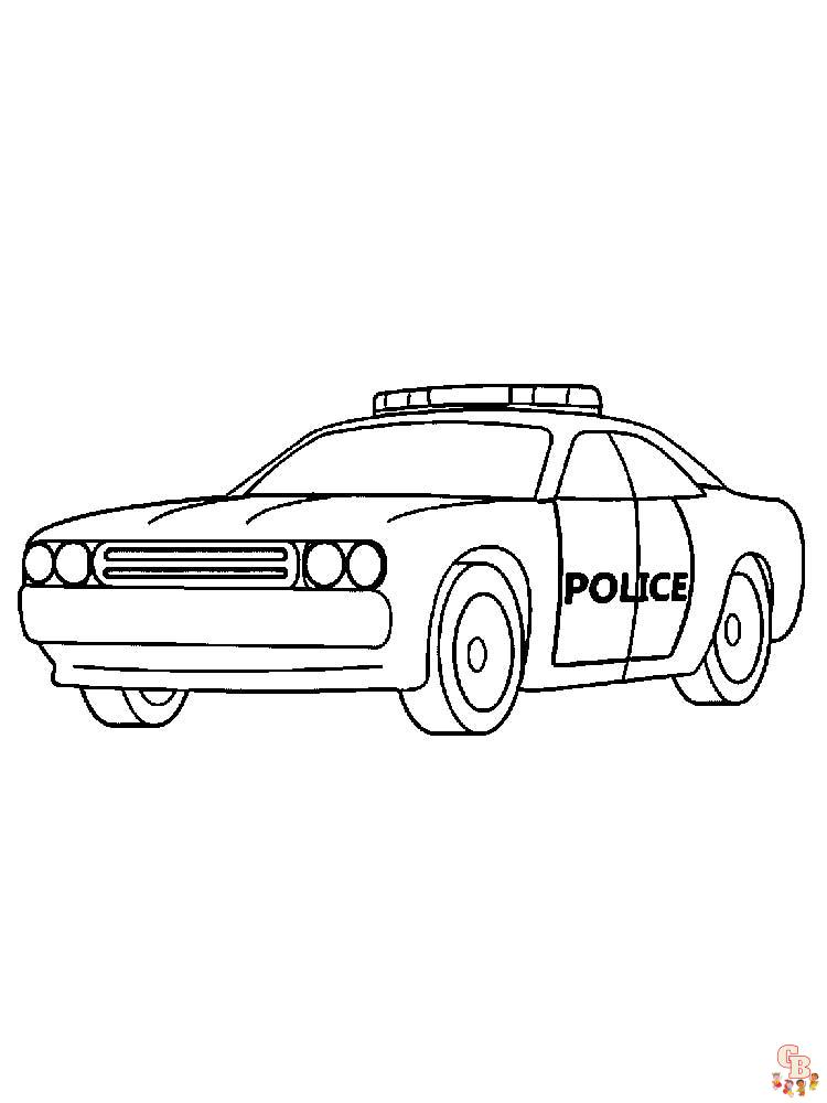 coloriage de voiture de police