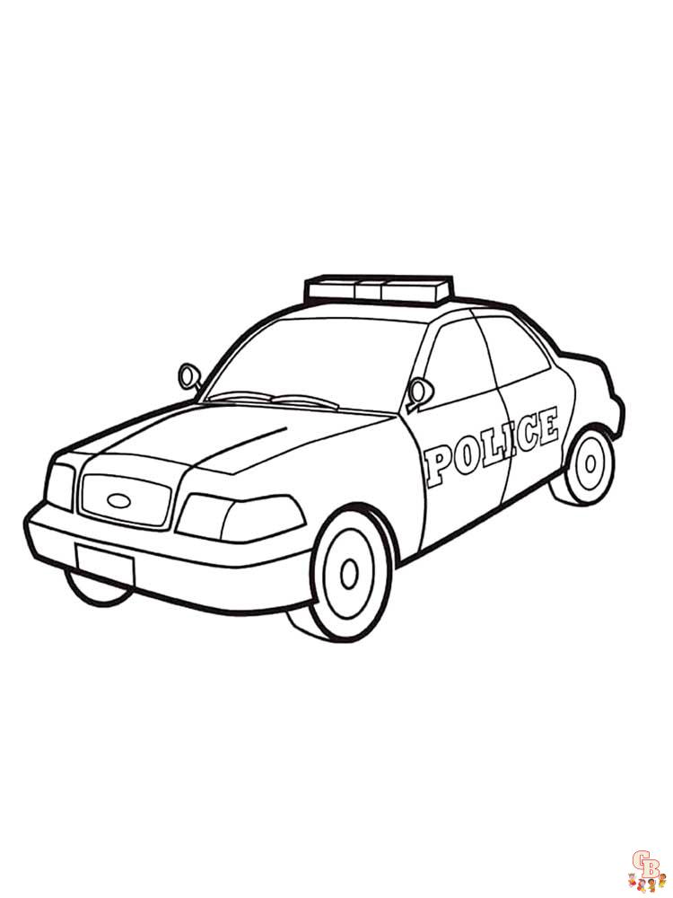 coloriage de voiture de police