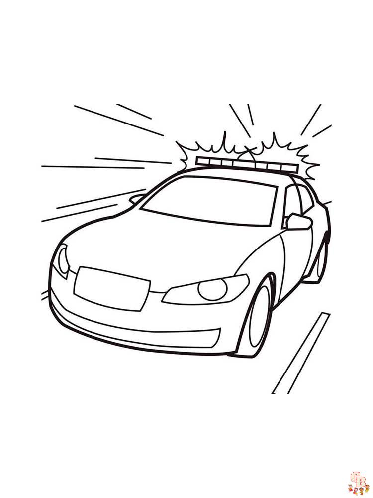 coloriage de voiture de police