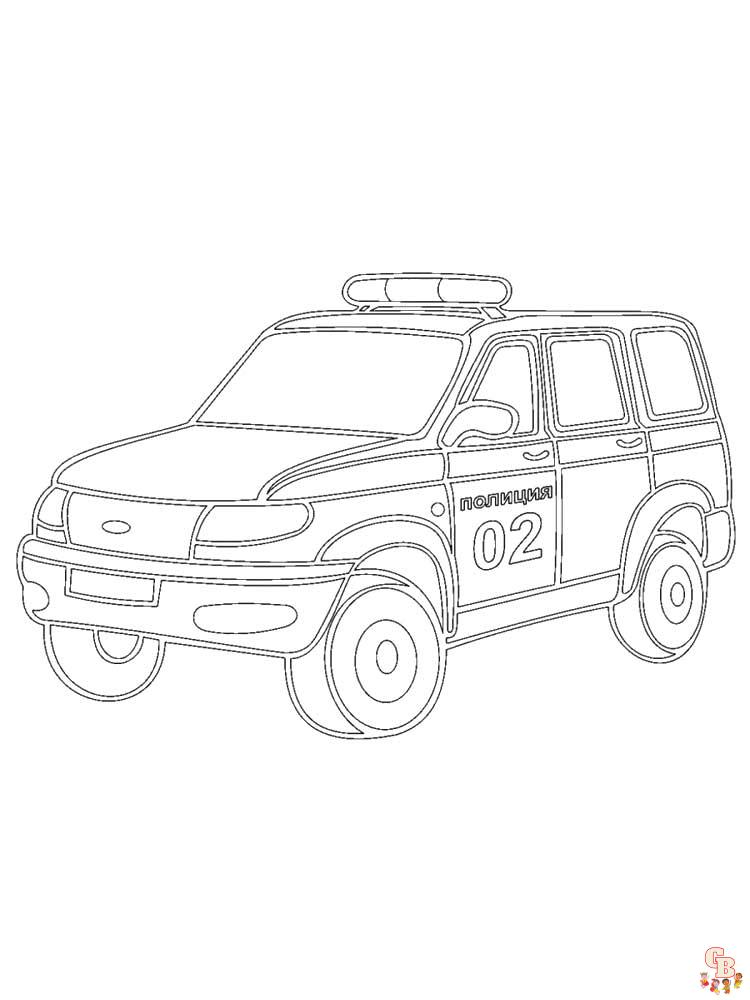 coloriage de voiture de police