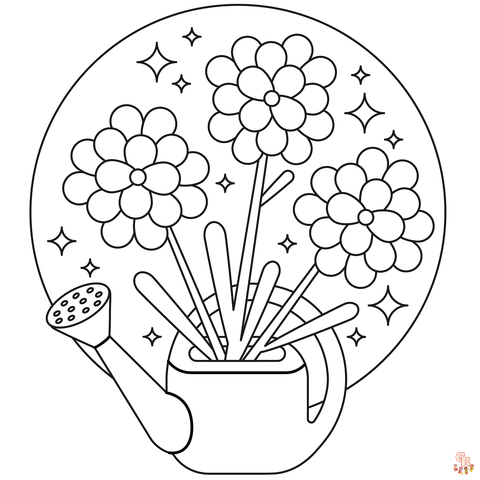 coloriage jardin