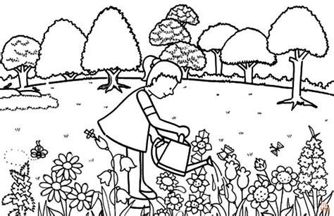 coloriage jardin