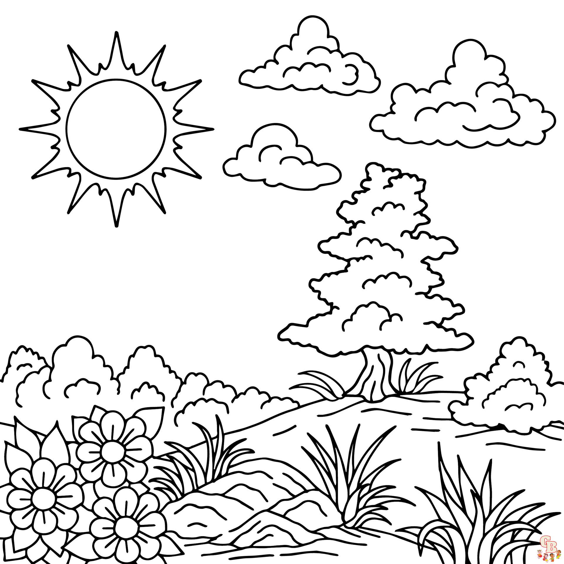 coloriage nature