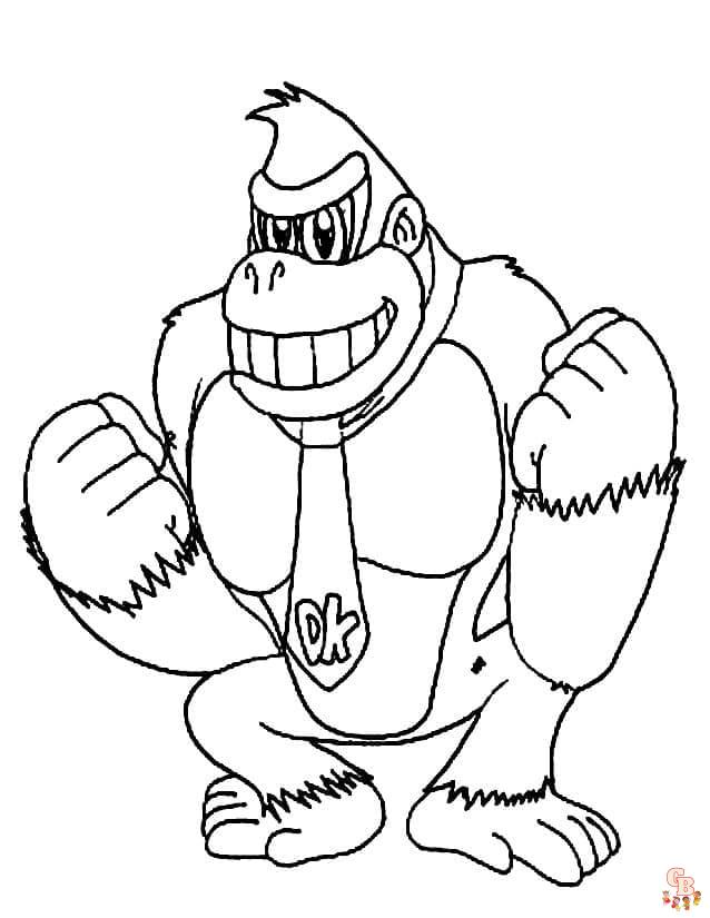 Coloriage Donkey Kong