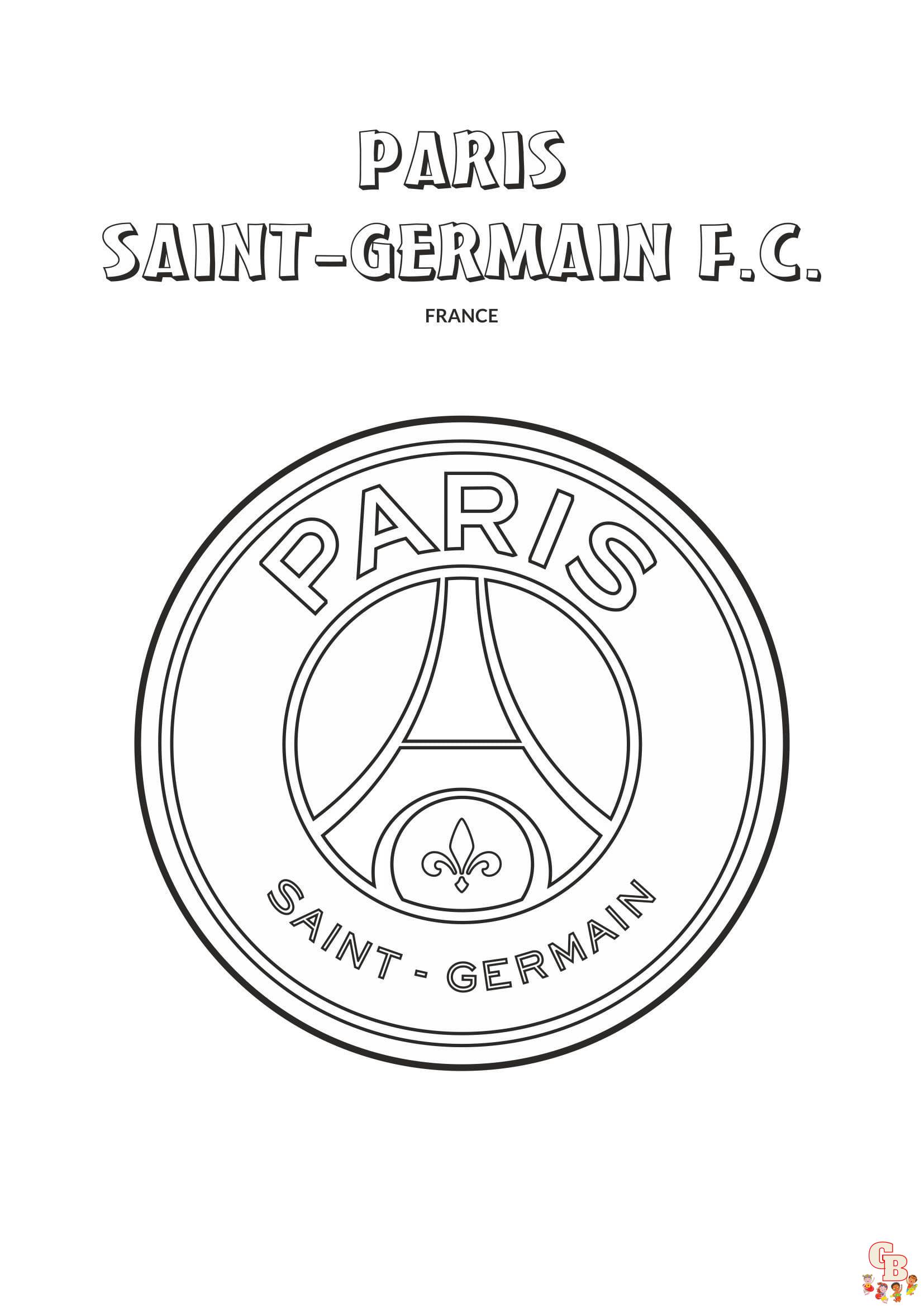 PSG Coloring Page Coloring Drawings for Fans