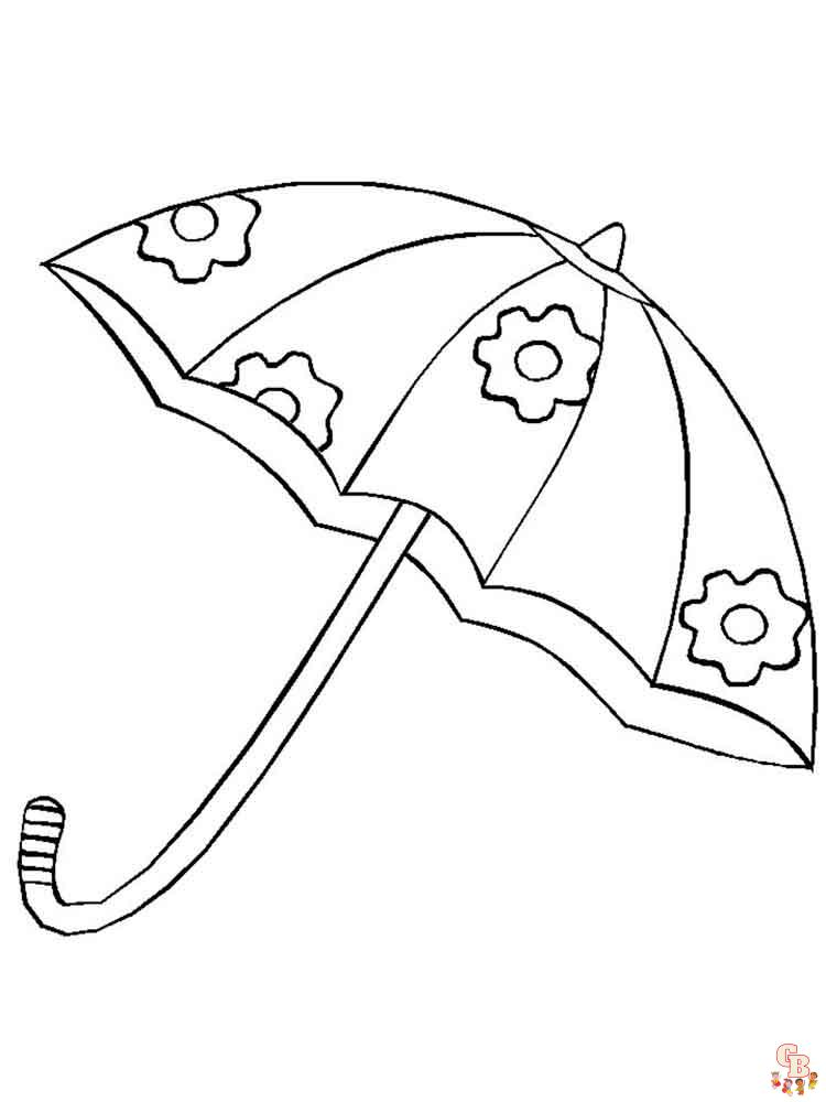 Coloriage Parapluie