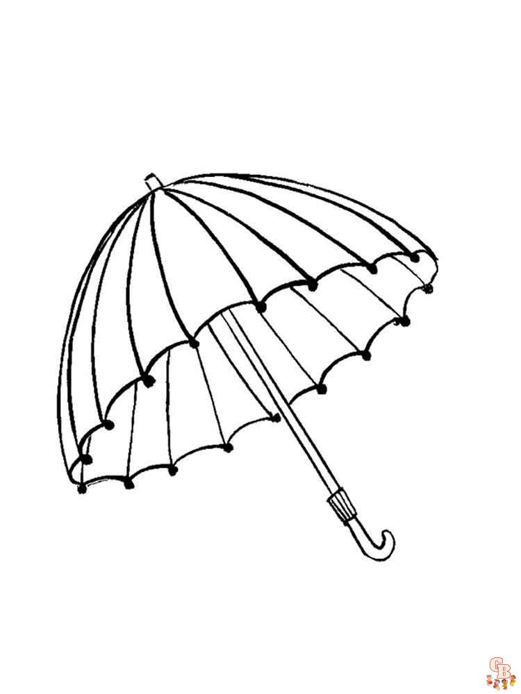 Coloriage Parapluie