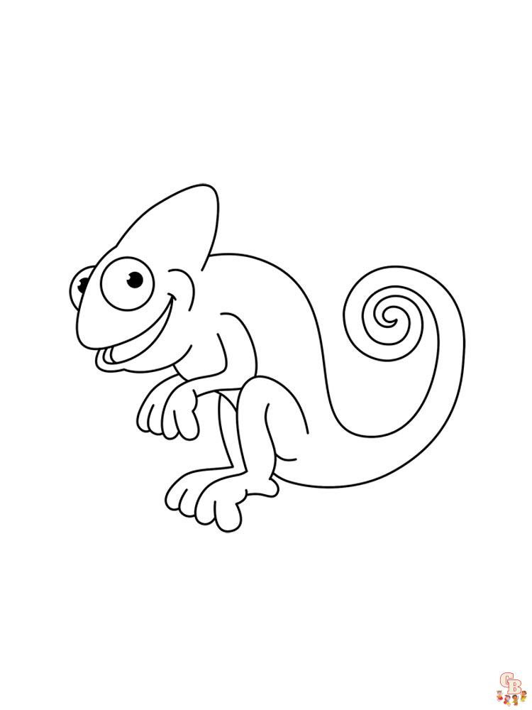 Coloriage chameleon