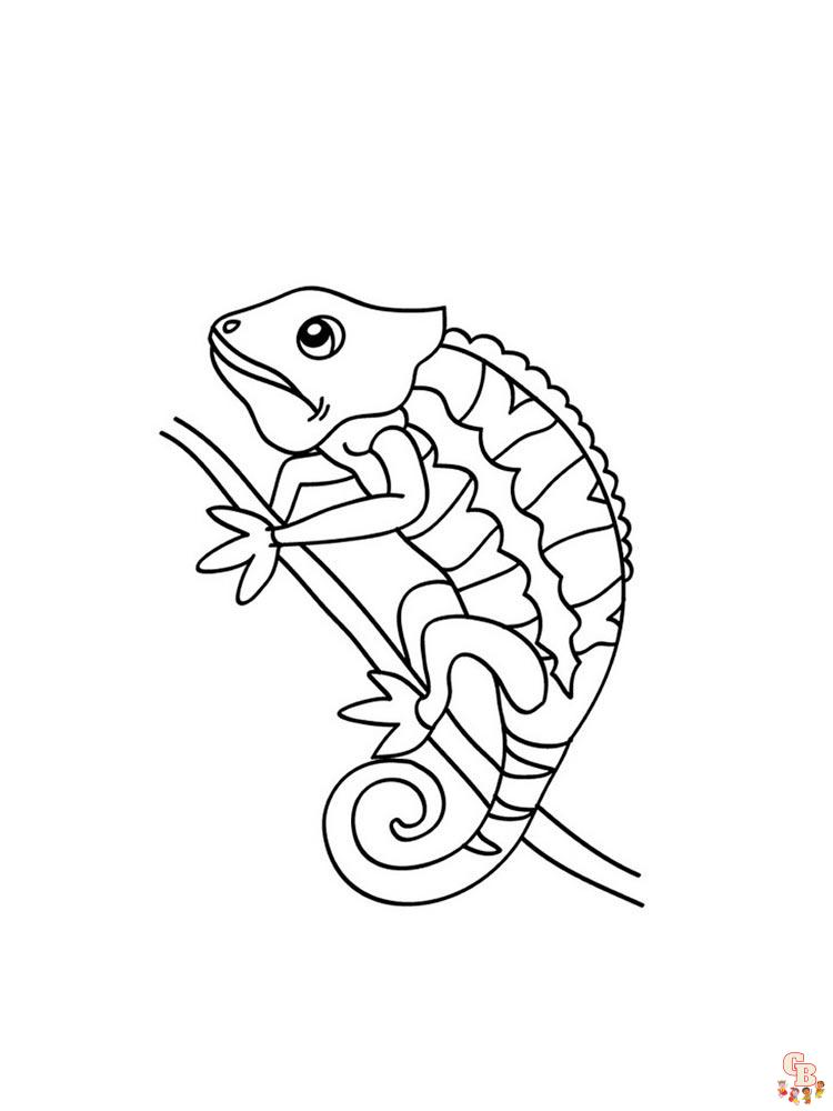 Coloriage chameleon