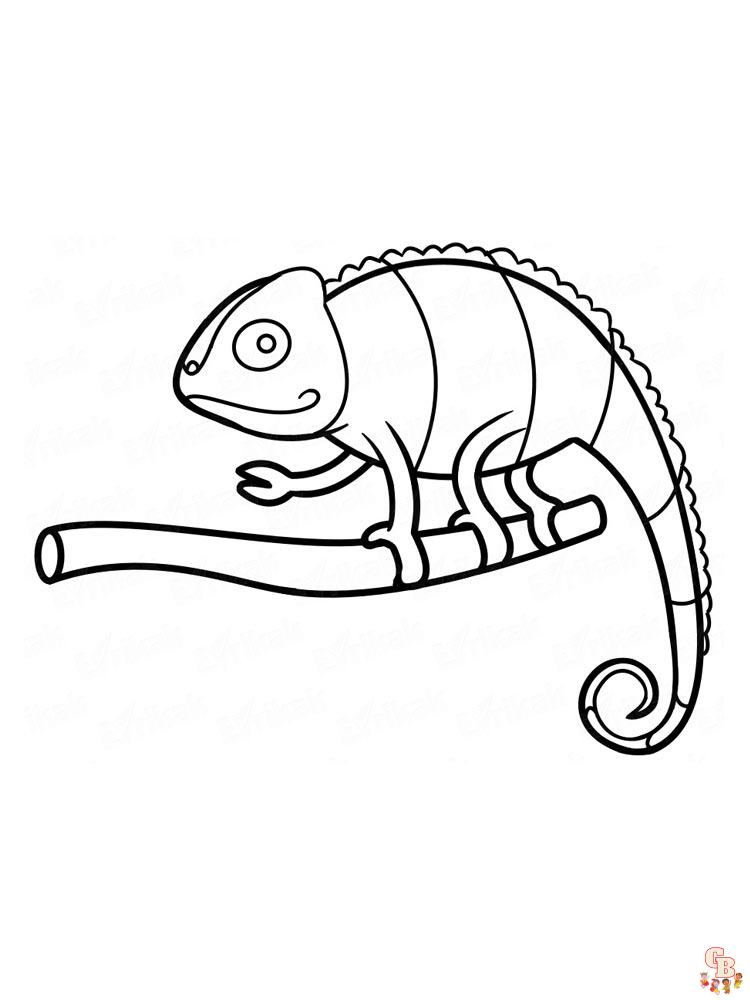 Coloriage chameleon