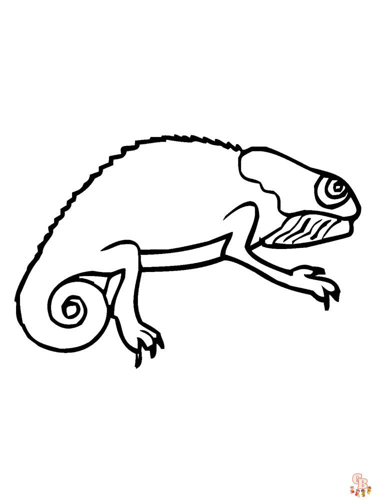 Coloriage chameleon