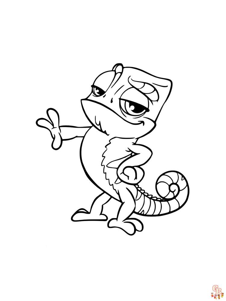 Coloriage chameleon