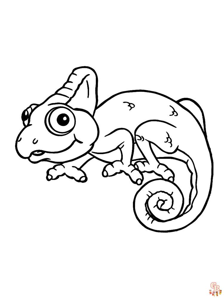 Coloriage chameleon