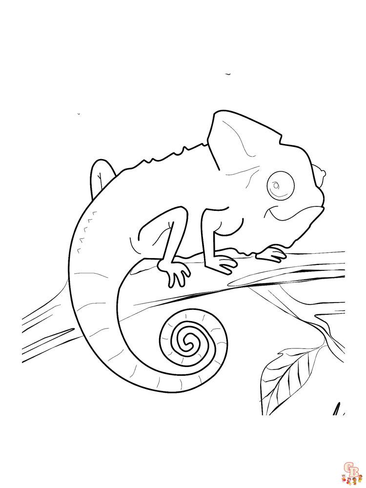 Coloriage chameleon