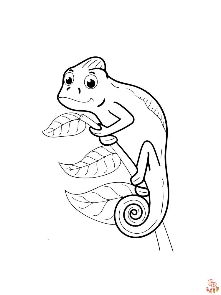 Coloriage chameleon