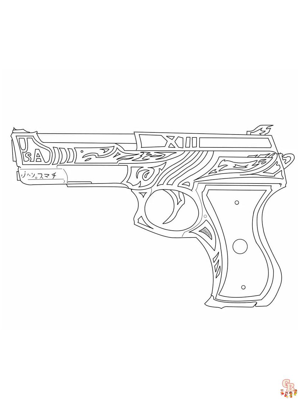 Coloriage pistolet