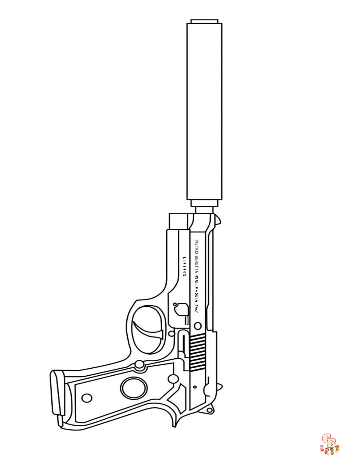 Coloriage pistolet