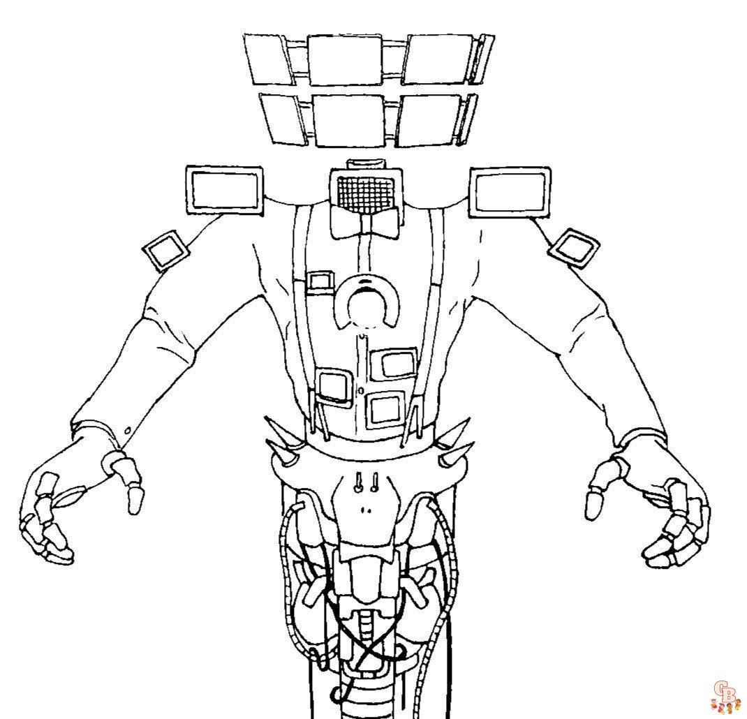 Skibidi Toilet Coloriage