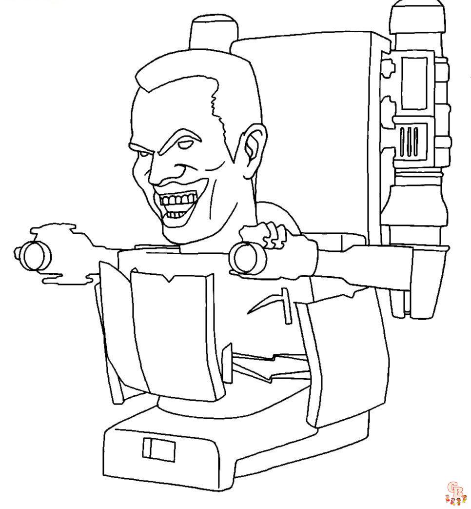 Skibidi Toilet Coloriage