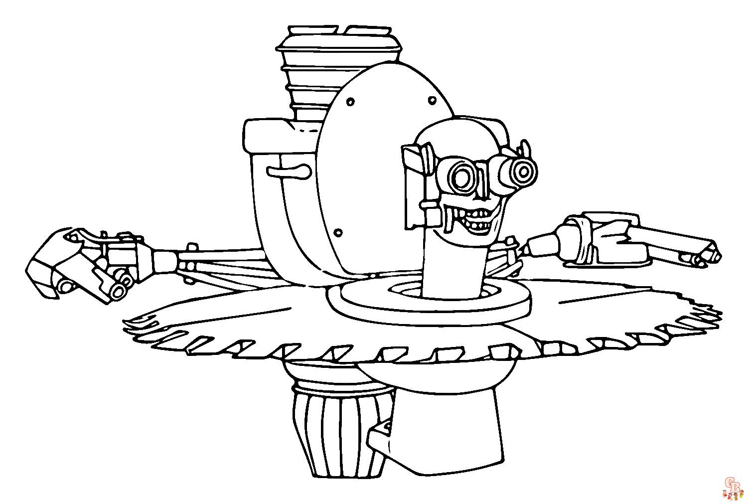 Desenhos para colorir do banheiro Skibidi para crianças - GBcoloriage