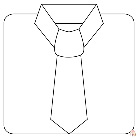 necktie coloring page