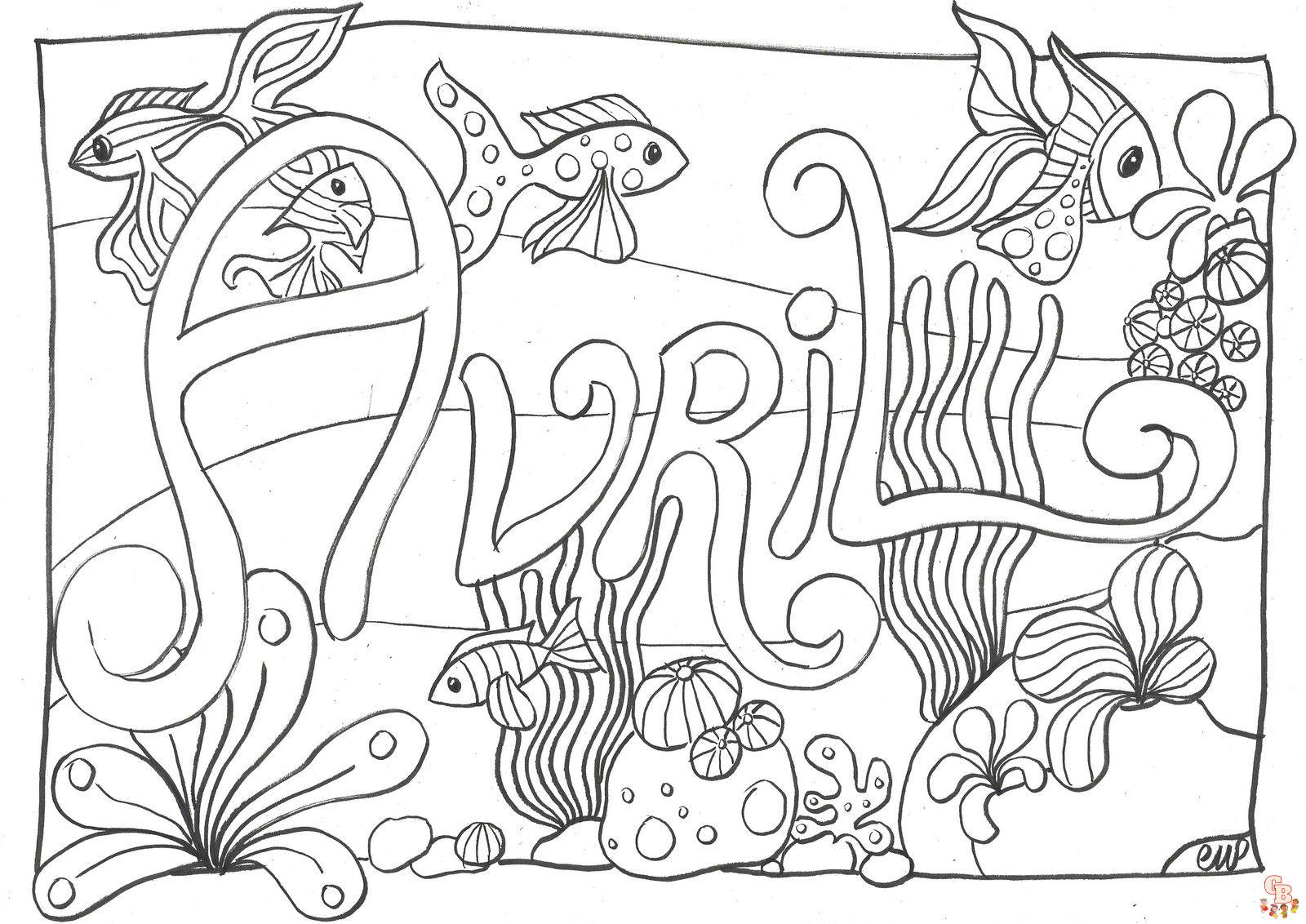 Coloriage Avril