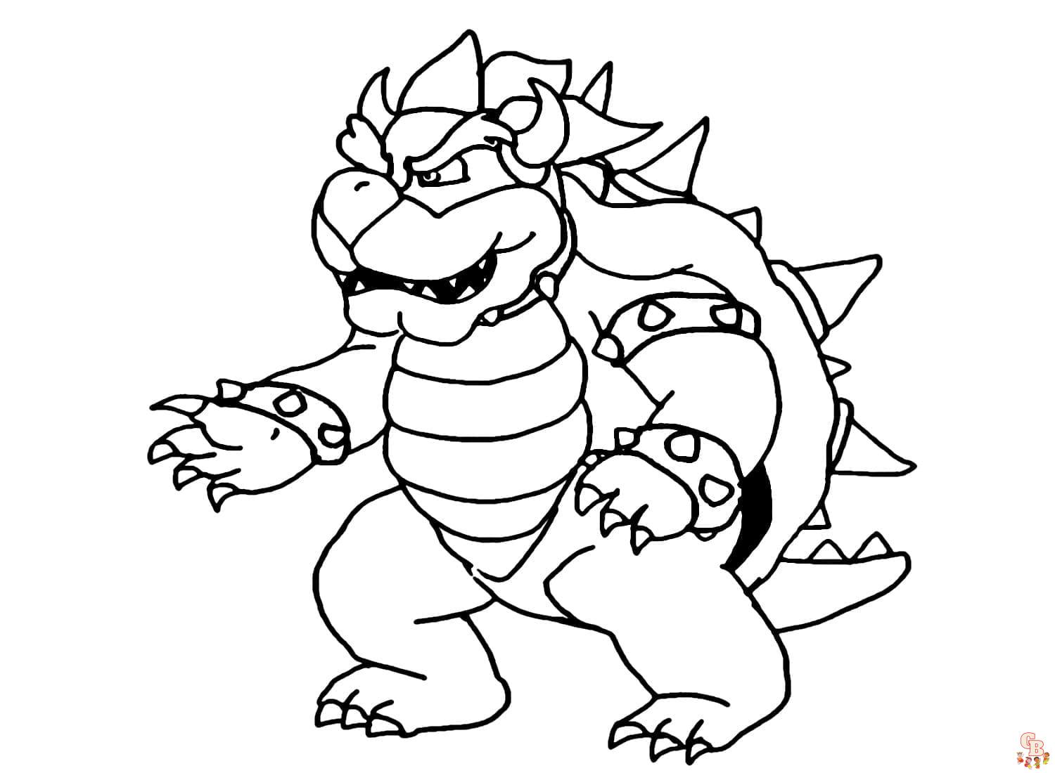 Dibujo de Bowser para colorear - Los mejores dibujos para imprimir gratis