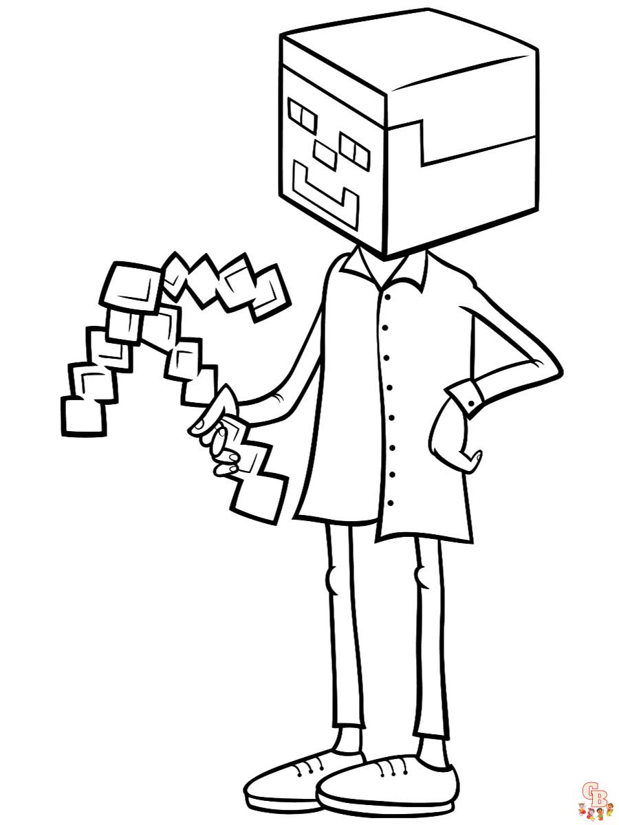 Coloriage Minecraft Steve