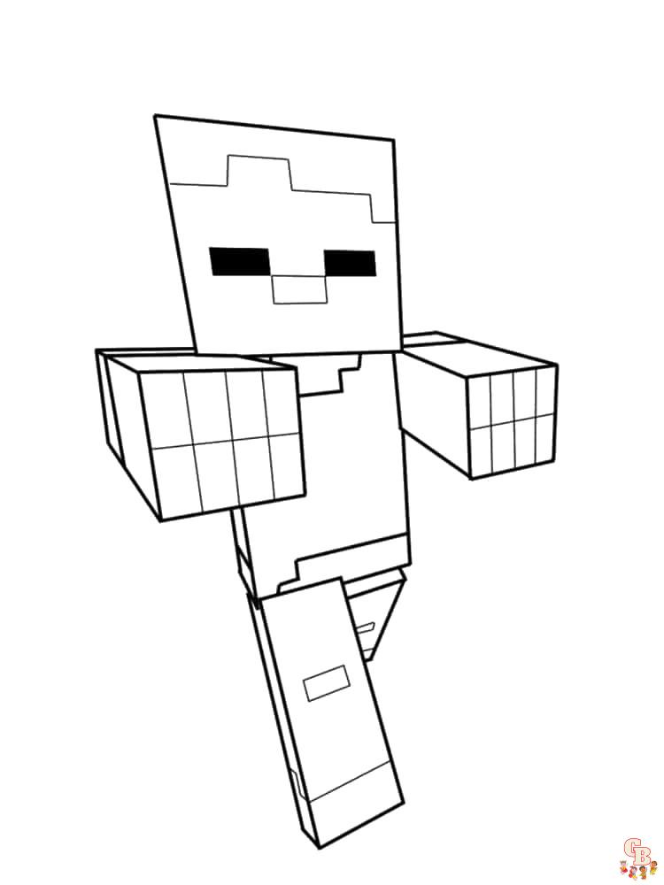 Coloriage Minecraft Steve