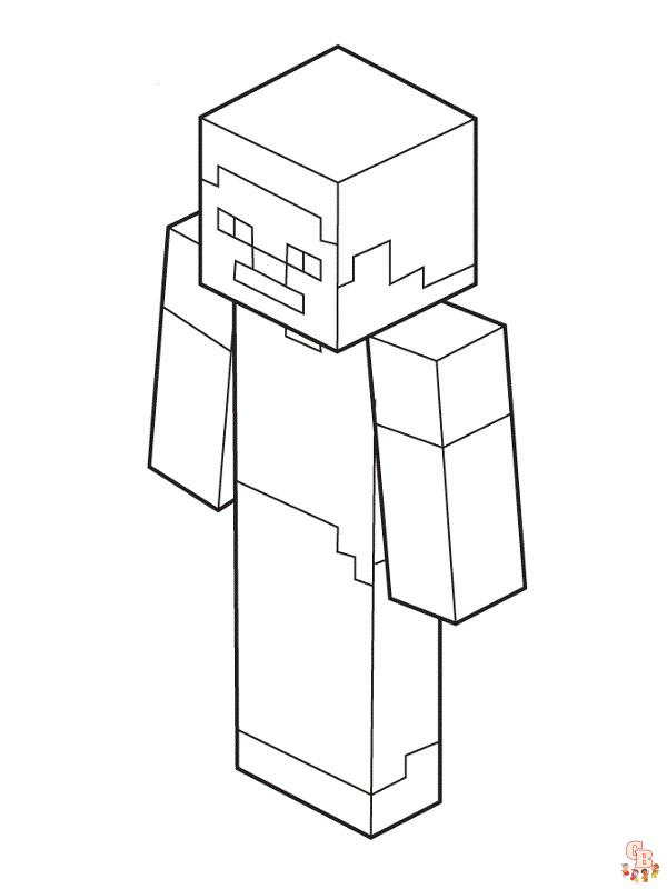 Coloriage Minecraft Steve