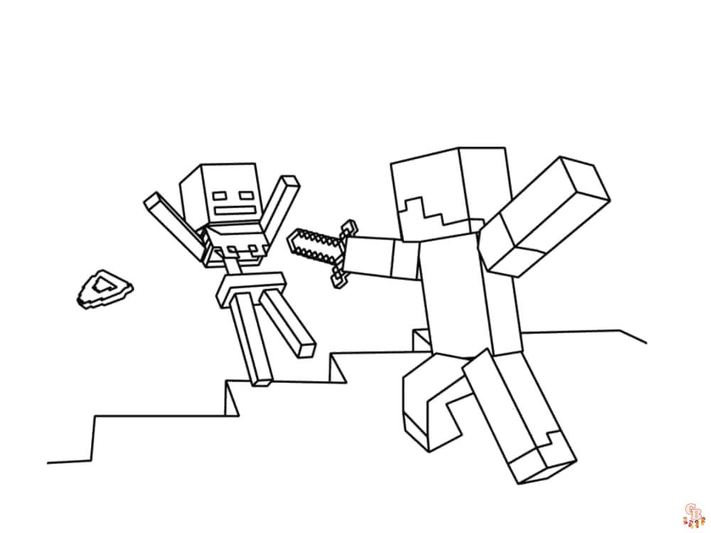 Coloriage Minecraft Steve