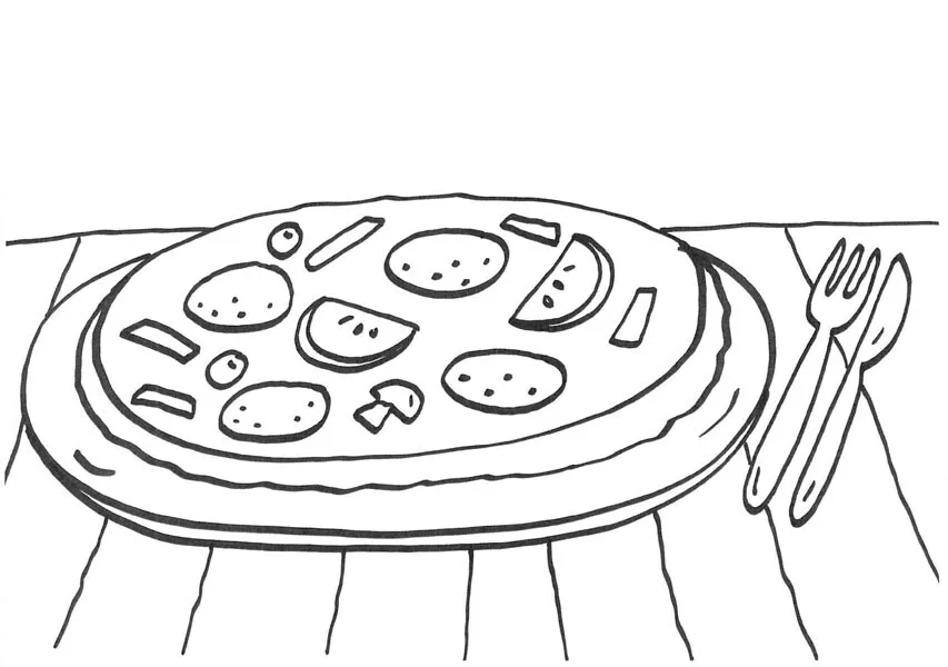 Coloriage Pizza